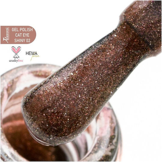 Alezori Ημιμόνιμο Βερνίκι Νυχιών Shiny 02 Cat Eye 15ml