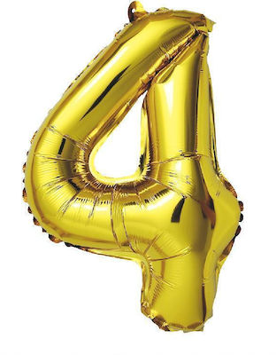 Balloon Foil Number 4 Gold 4 40cm