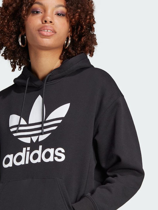 Trefoil Women's Sweatshirt Hooded Black