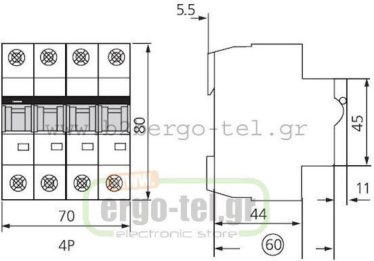Kripal Siguranță automată 40A Tetrapolară AC 209-001100440