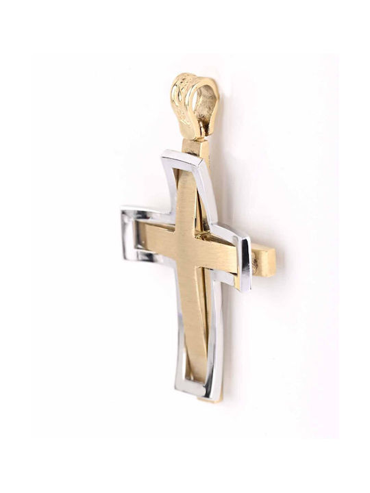 Fa Cad'oro Gold Cross 14K Double Sided with Chain