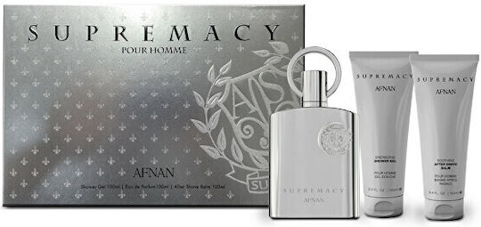 Afnan Supremacy Silver Herren Set mit Eau de Parfum und Duschgel 3Stück