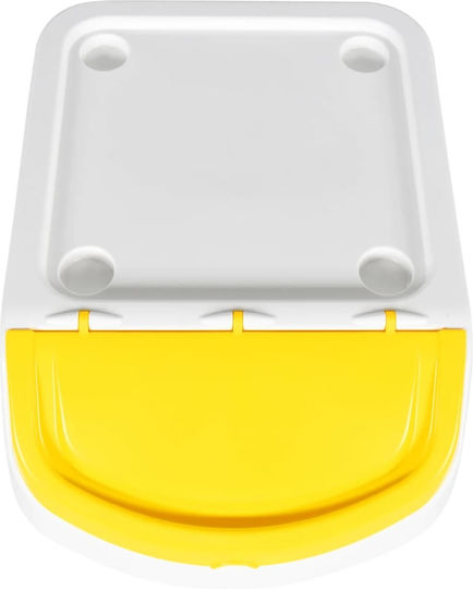 vidaXL Coș de Reciclare Plastic Alb 120lt 3buc