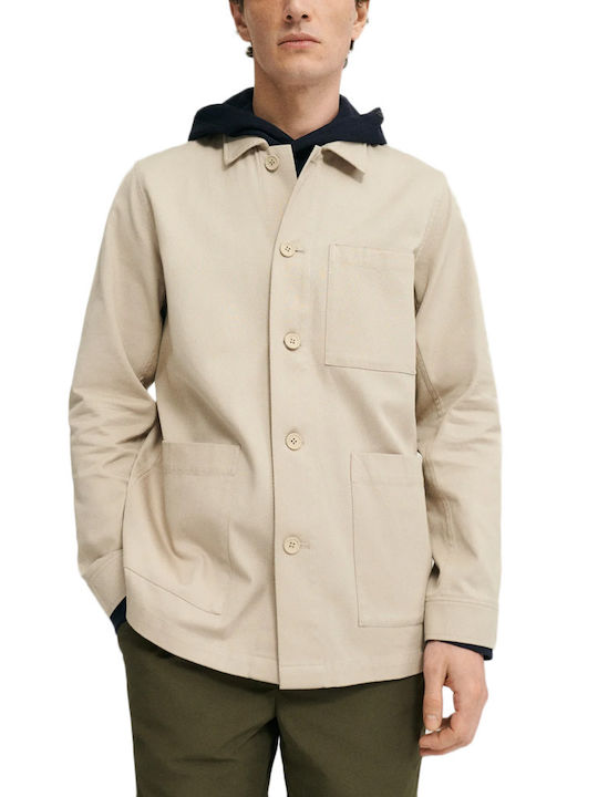 Ecoalf Herren Winter Jacke Lässig Beige