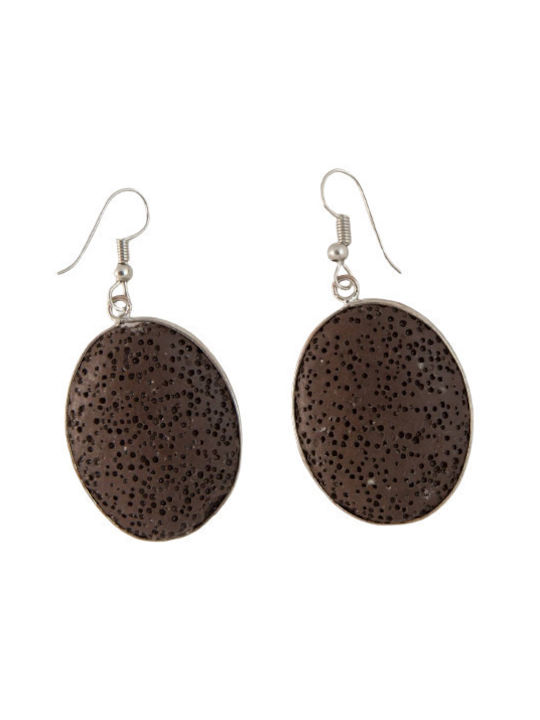 Tatu Moyo Earrings Pendants made of Silver with Stones