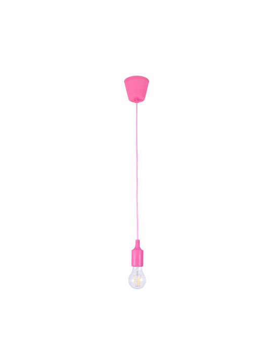 GloboStar Cablito Pendant Light Pink with Socket E27 4x110cm