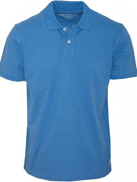 Polo Kurzarmbluse Blau