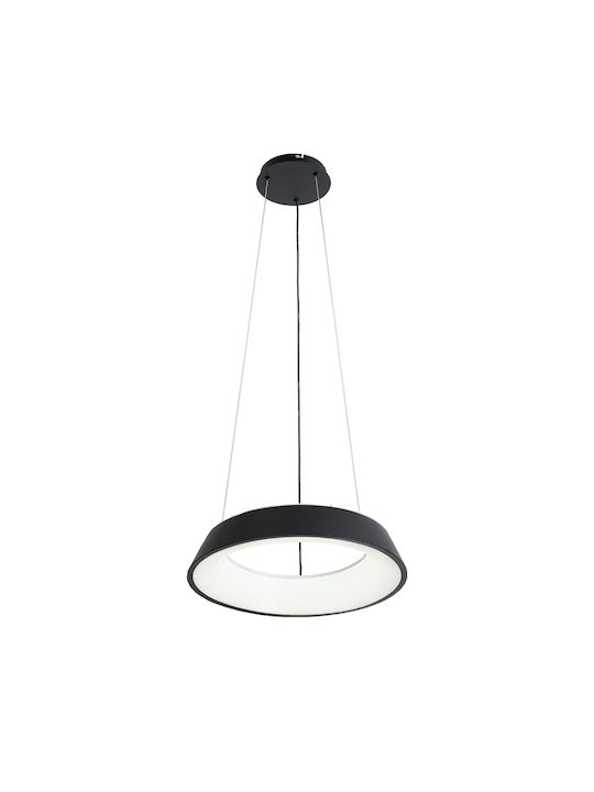 Lightex Κρεμαστό Φωτιστικό Μαύρο LED με Ρυθμιζόμενο Λευκό Φως 4x4εκ.