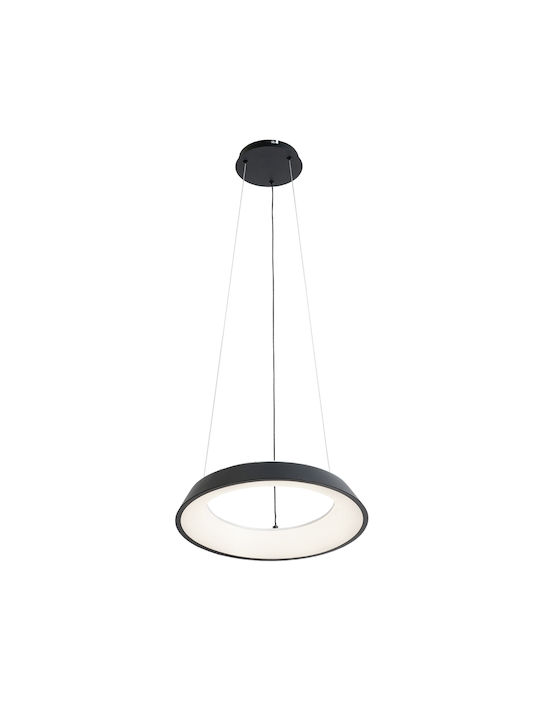 Lightex Κρεμαστό Φωτιστικό Μαύρο LED με Ρυθμιζόμενο Λευκό Φως 4x4εκ.