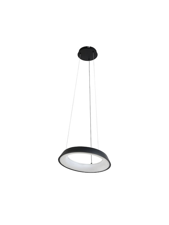 Lightex Κρεμαστό Φωτιστικό Μαύρο LED με Ρυθμιζόμενο Λευκό Φως 4x4εκ.