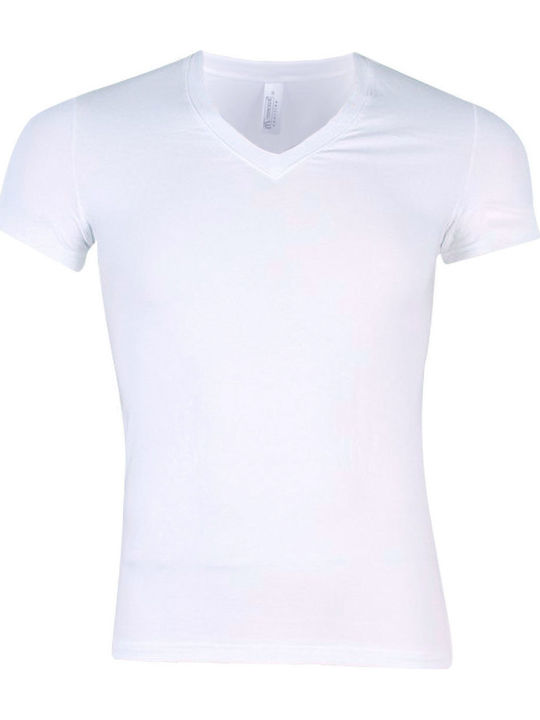 Men's Undershirts Short-sleeved in White Color 2Pack
