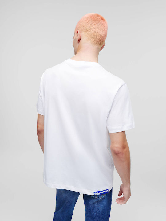 Karl Lagerfeld Herren T-Shirt Kurzarm Weiß