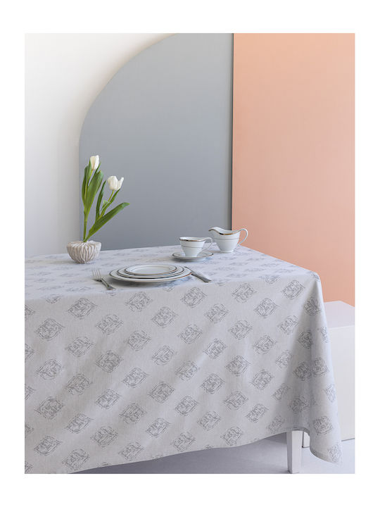 Palamaiki Cotton & Polyester Stain Resistant Tablecloth White 175x320cm