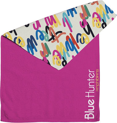 Blue Hunter Beach Towel Fuchsia 150x100cm.