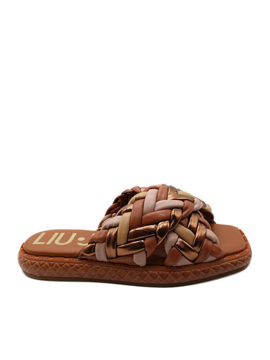 Amelia Women's Flat Sandals in Brown Color