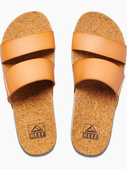 Cushion Flache Sandalen für Damen in Beige Farbe