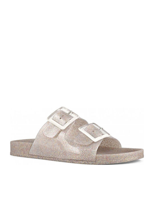 Flache Sandalen für Damen in Braun Farbe