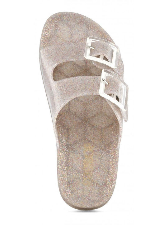 Flache Sandalen für Damen in Braun Farbe