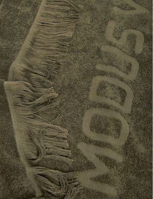 Modus Vivendi Beach Towel Cotton Brown with Fringes 180x100cm.