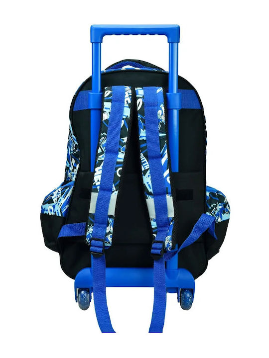 Gim Sonic The Hedgehog Classic School Bag Trolley Elementary, Elementary Black with Water Bottle Holder