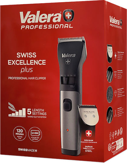 Valera Swiss Excellence Plus Professionell Wiederaufladbar Haarschneidemaschine Schwarz 228-0110