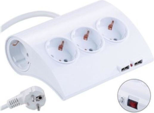 SFL SL8105 Power Strip 5 Positions with Switch and Cable 1.3m 2pcs