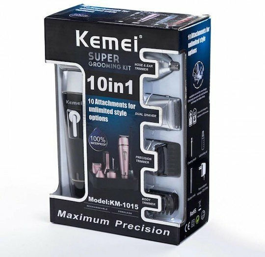 Kemei Set Rechargeable Hair Clipper Black KM-1015