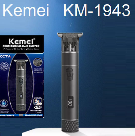 Kemei Rechargeable Hair Clipper Black KM-1943