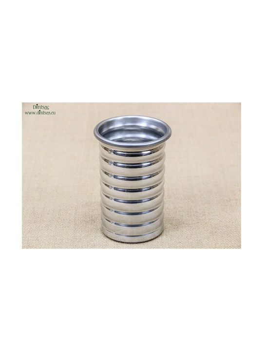 Metallic Napkin Holder Silver 7.2x7.2cm DISM0119