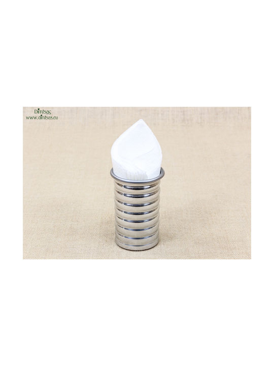 Metallic Napkin Holder Silver 7.2x7.2cm DISM0119