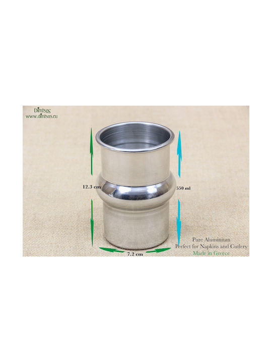 Metallic Napkin Holder Silver 7.2x7.2cm DISM0118