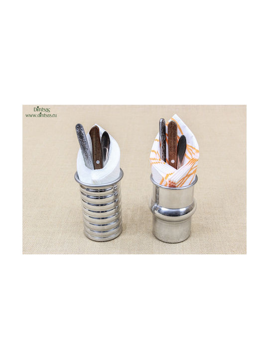 Metallic Napkin Holder Silver 7.2x7.2cm DISM0119