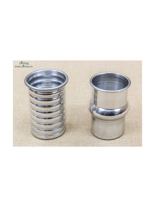 Metallic Napkin Holder Silver 7.2x7.2cm DISM0119
