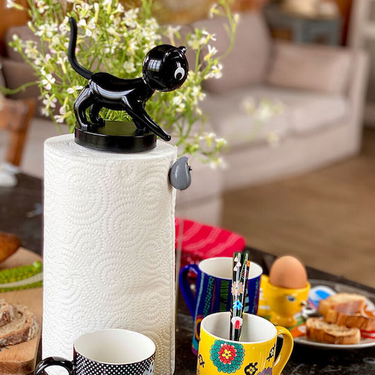 Pylones Plastic Paper Towel Holder Black 11.5x23x35cm 35700