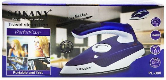 Sokany PL-388 Travel Iron Steam 1000W with Ceramic Plate