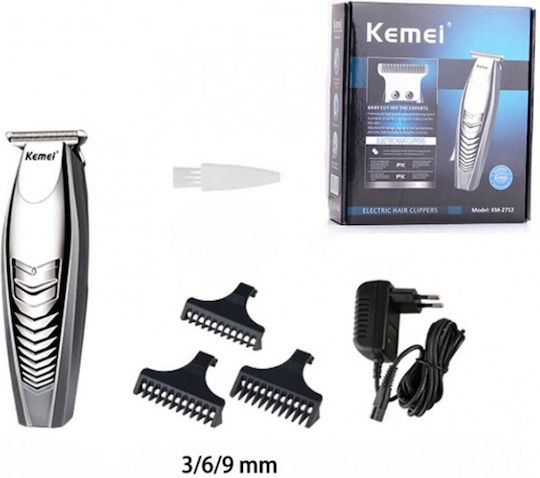 Kemei Rechargeable Hair Clipper Silver KM-2712