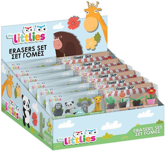 The Littlies Eraser Set for Pencil and Pen 4pcs Animals