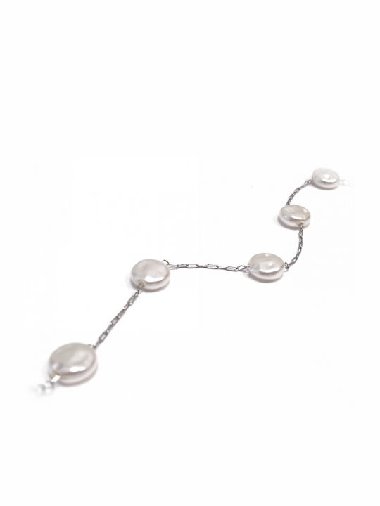 Karma Gifts Bracelet Chain made of Steel with Pearls