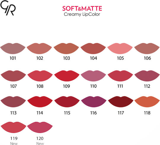 Golden Rose Soft & Matte Creamy Long Lasting Liquid Lipstick Matte 114 5.5gr