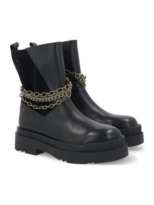 Liu Jo Love Ankle Boots Μαύρα