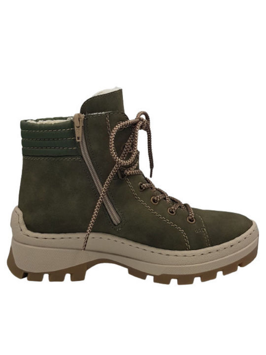 Rieker Women's Leather Boots Green