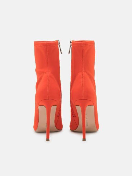 Vanya Women's Ankle Boots with High Heel Orange