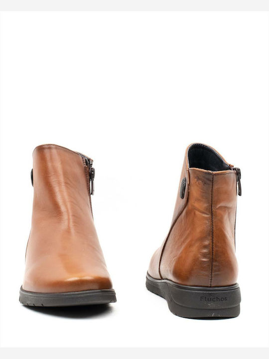 Leder Stiefeletten Damen Braun
