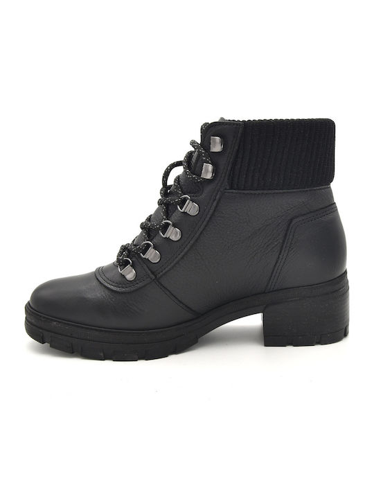Leather Women's Ankle Boots Black