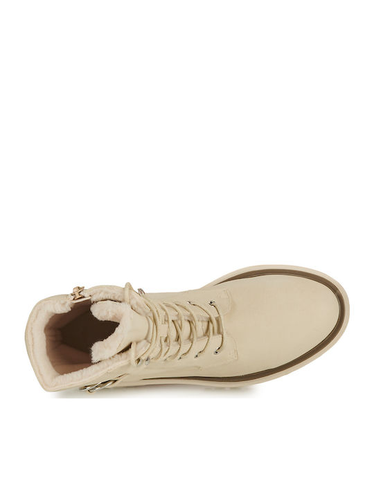 Stiefeletten Damen Beige