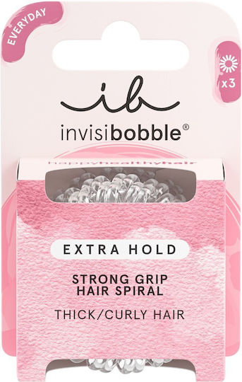 Invisibobble Extra Hold Coil Scrunchies Transparent 3pcs