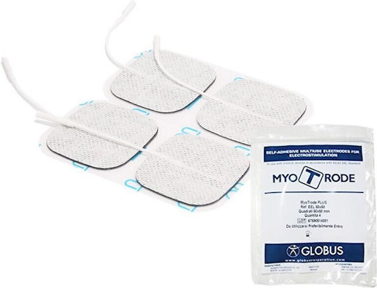 Globus Αυτοκόλλητο Tens Ηλεκτρόδιο Φυσικοθεραπείας Μ5xΠ5cm 4τμχ