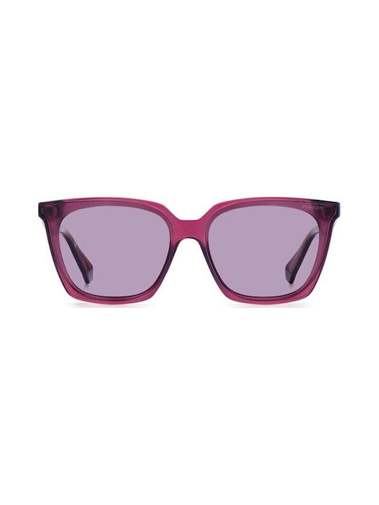 Polaroid Women's Sunglasses with Pink Plastic Frame and Purple Polarized Lens PLD6160/S S1V/KL