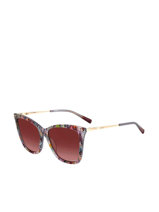 Missoni Sonnenbrillen mit Mehrfarbig Rahmen und Burgundisch Verlaufsfarbe Linse MIS 0106/S X19/3X