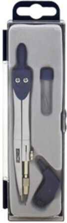 Metron Metallic Marking Compass with Needle Pencil in Blue Case